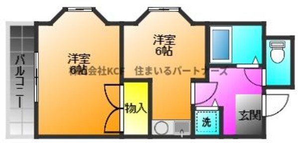 トーカンキャステール通町の物件間取画像